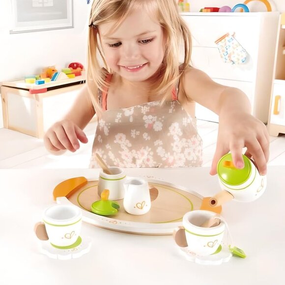 New in Box Hape Wooden Play Tea Set for Two Kitchen toy🍵 3+ - Picture 10 of 11